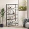 5-Tier Foldable Shelving Unit with Detachable Wheels and Anti-Toppling System-Black